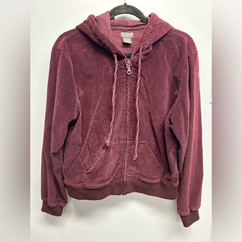 Global Mind purple cord heavy weight baller style jacket size XL